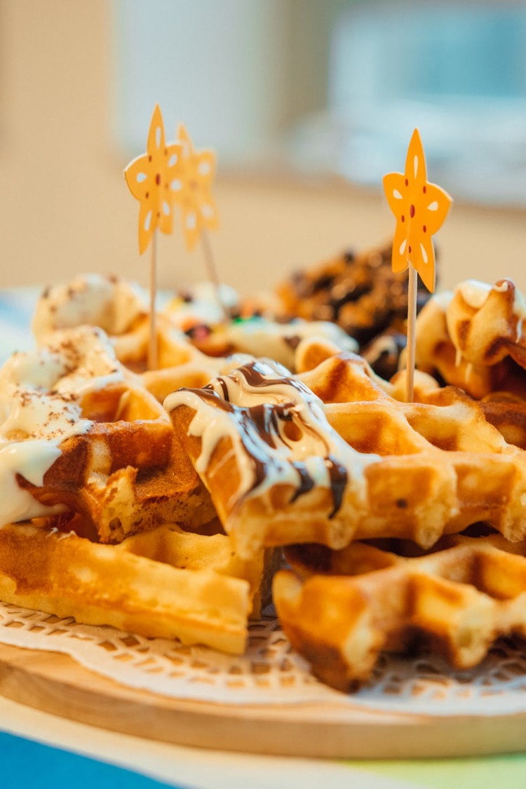 Waffle Recipe - Liege Waffles with Milk Chocolate and Cream Cheese