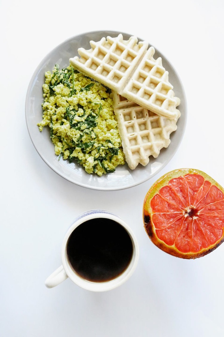 Waffles with Scrambled Eggs