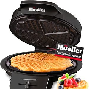 Create Delicious Heart-Shaped Waffles With an Adjustable Browning Control to Make Perfect Waffles